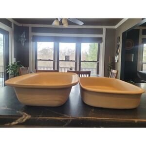 Pampered Chef Family Heritage Stoneware Bakers Set of 2 – Made in USA – Classics